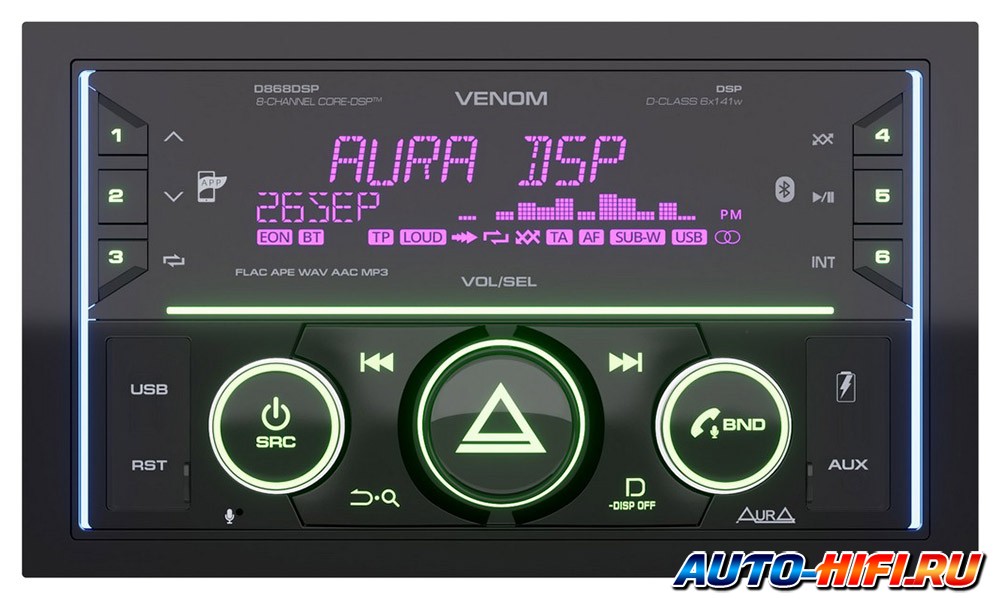 Автомагнитола Aura Venom-D868DSP Автомагнитола Aura Venom-D868DSP