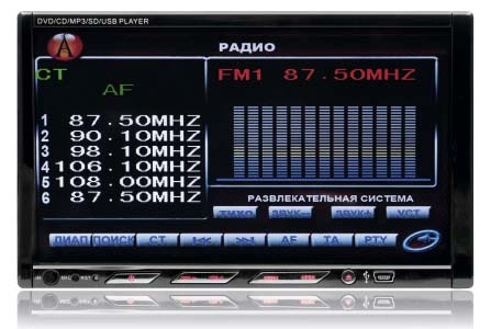 Мультимедийные головные устройства 2DIN. Phantom DV-100