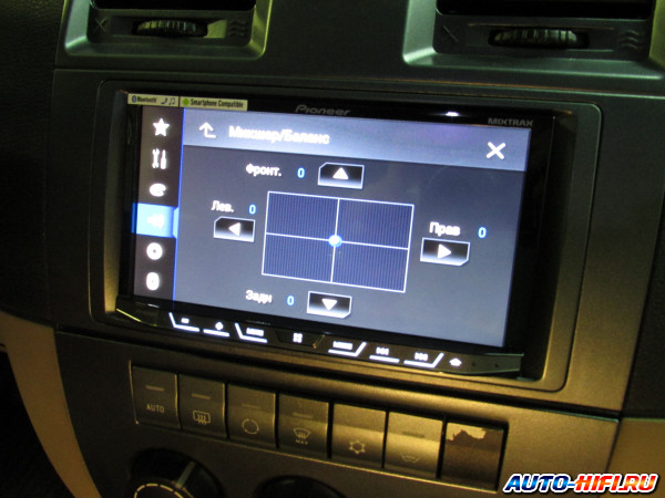 Регулировка баланса и фейдера в автомагнитоле Pioneer AVH-X8700BT Регулировка баланса и фейдера в автомагнитоле Pioneer AVH-X8700BT