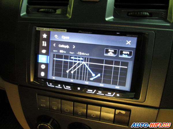 Регулировка частоты и крутизны среза для сабвуфера на автомагнитоле Pioneer AVH-X8700BT Регулировка частоты и крутизны среза для сабвуфера на автомагнитоле Pioneer AVH-X8700BT