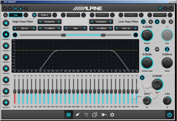 Усилитель с процессором Alpine PDP-E800DSP Усилитель с процессором Alpine PDP-E800DSP